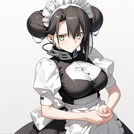 <lora:Takeuchi_Takashi_PonyXL_style_v01:1>
<lora:agent.pony:1>
score_9 , score_8_up , score_7_up , source_anime , 
masterpiece , best quality , ultra-detailed , 
BREAK
agent \(girls' frontline\), maid
1girl , woman , huge breasts , light smile , light blush , ((jeanne d'arc (fate)):0.5)  , 
long black hair  , maid dress ,  
grabbing
