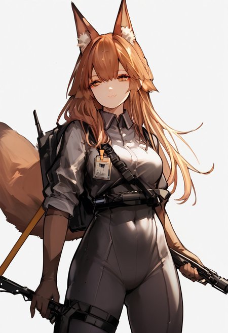 <lora:Pony_XL_Mogudan_Style:1> score_9, score_8_up, score_7_up, score_6_up, score_5_up, score_4_up, source_anime, franka (arknights)
1girl, absurdres, bodysuit, fox ears,