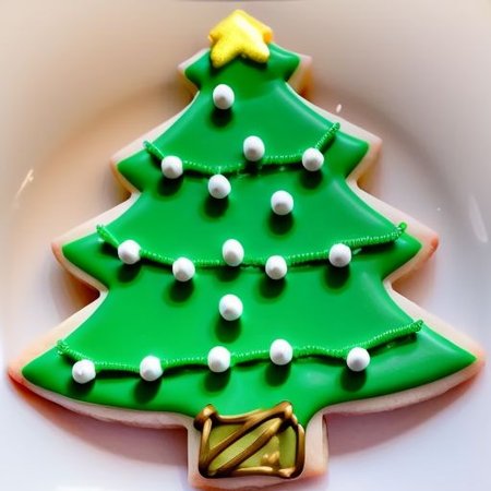 xmascookie of a christmas tree, intricate, highly detailed