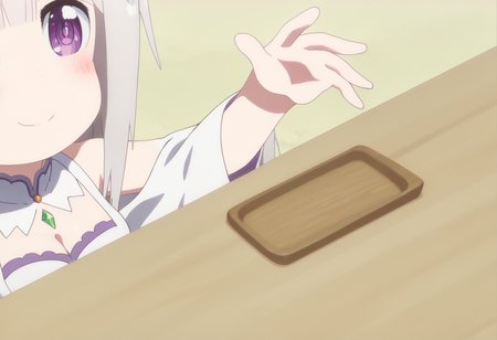 score_9, score_8_up, score_7_up, source_anime,
BREAK
<lora:shiHanaMeme5V1:1>, 
hametop, open hand, close-up, 
looking at viewer, blush, smile, closed mouth, table, parody, 
food, bread, official style, bread slice, toast, wood, 
1girl, solo, 
anime screencap, anime coloring,
<lora:shiEmiliaV2:1> shimilia, long hair, grey hair, purple eyes, x hair ornament, white dress, cleavage, wide sleeves, bare shoulders,
