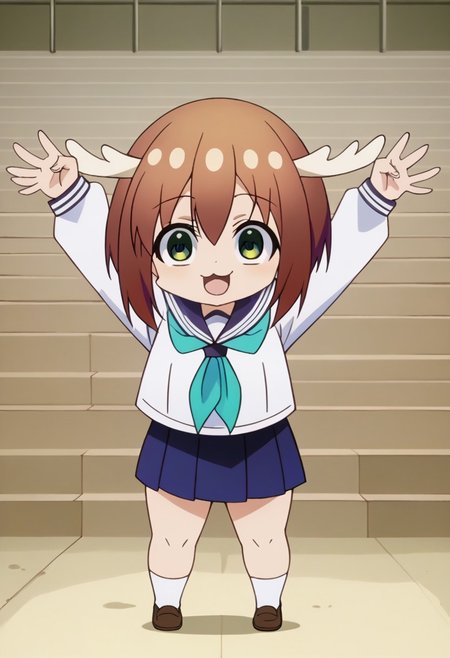 source_anime, masterpiece, 1girl, ct_shikan0k0,  <lora:Shikanoko_Noko_pony_v1:1>,,,, 1girl,Solo  ,,shortstack, anime,PUFFY nipple,huge breasts,,official  art, Uncensored ,Unedited ,,,,  ,