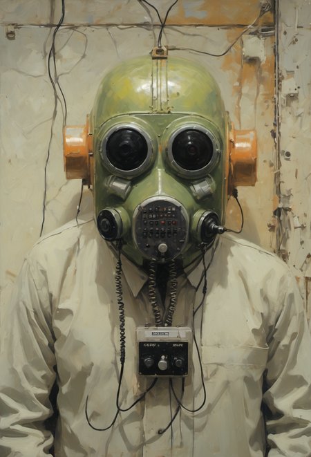 <lora:SDXL Grab-Bag-2 - Gasmask Guys - Trigger is grbtw artstyle:.8> Doorbell, grbtw artstyle
