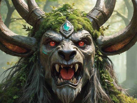 druidic beast head <lora:LoromXL_Druidic_Naturalism_v1:0.1>