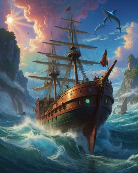 ethereal fantasy concept art of  anime artwork John Huggins (whaling ship authenticity), frozen brash ice slurry, glory circular rainbow, storm debris high tide line, steam devil vortex streets, lightning jellyfish pulsations,,phantom galleons sailing through moonlit maelstroms, their tattered sails bearing bloodstained navy warrants as mermaid boarding parties scale barnacle-encrusted hulls, Character Design Sheet, character reference sheet, character turn around,,
<lora:iLLMythG0thicL1nes:0.5> G0thicL1nes,
<lora:extremely_detailed:0.7> extremely detailed ,
<lora:add-detail-xl:0.7>,
<lora:softdigital2x2:0.15>,
<lora:EpicF4nta5yXL:0.3>, . anime style, key visual, vibrant, studio anime,  highly detailed . magnificent, celestial, ethereal, painterly, epic, majestic, magical, fantasy art, cover art, dreamy