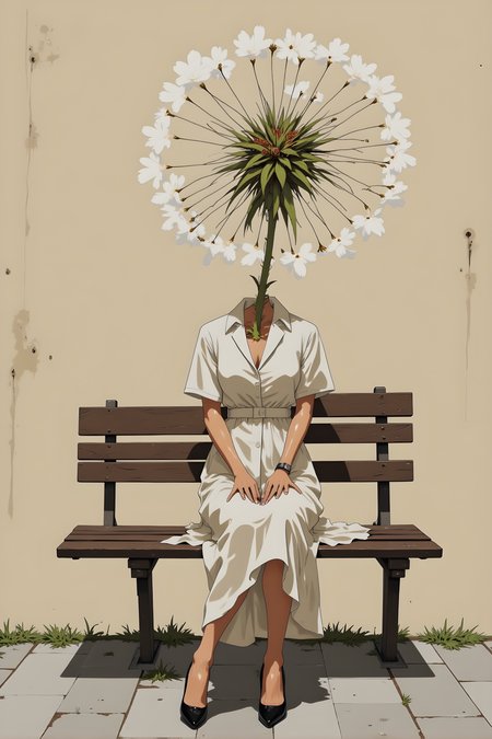 An anime portrait of a woman with common miilkweed instead ofhead.
BREAK j_art, anime, anime art, bboil artist style, glshs, <lora:J_Anime:1.0>