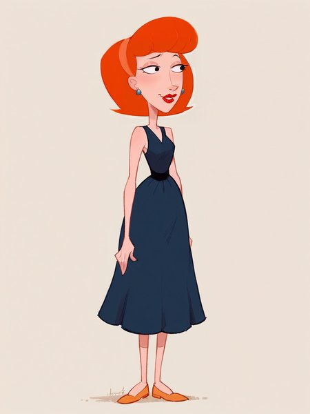 score_9, score_8_up, score_7_up, score_6_up, score_5_up,    <lora:lindaFFXLP:1> lindaff, 1girl, solo, lipstick, orange hair, earrings, headband, full body, dress,