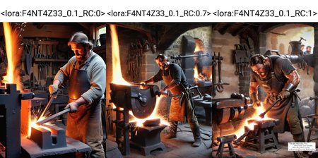The Blacksmith's Forge, Bellows and Anvils, Sparks Flying, Hammer and Tongs, Armor and Weapons, Fiery Furnace, Craftsmanship, Metalworking, Skilled Smith, Ancient Craft, Shaping Steel, Forging Dreams <lora:F4NT4Z33_0.1_RC:0>