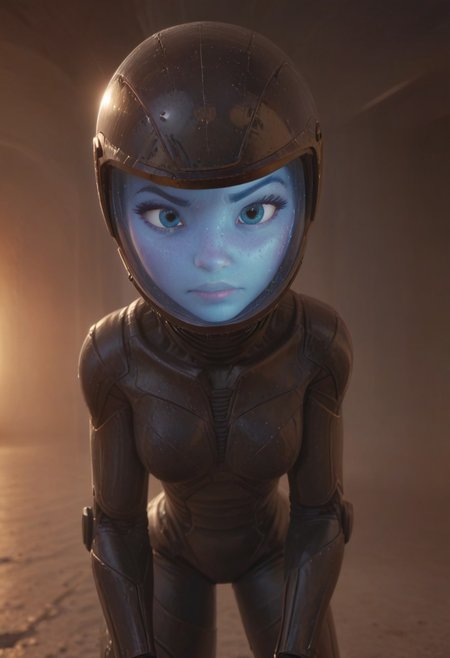 em5588, angry, face stranger, anthropoid robotic body, heading glass helmet closed, (alien from film hollywood), space_backround, Once Human, otclillsn;
((the grand spaceship from the movie "Alien",  spaceship, on cute big illuminates as view ports, in space with milky way in background, 4k));
