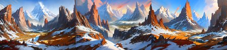 (otherworldly), highly insanely detailed, masterpiece, top quality, best quality, highres, 4k, 8k, RAW photo, epic medieval fantasy, 1boy, bird, fanmou, landscape, mountain, nature, outdoors, ruins, sky, solo, tree, winter, <lora:Fantasy_Mountains:0.7>, epiCPhoto, (fantasy world)