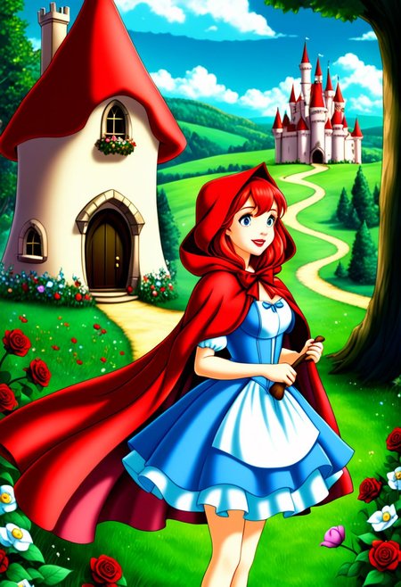 8K. Little Red Riding Hood and SnowWhite. (Enchanted home environemnt)
Anime_theme. Two_people
<lora:Little Red Riding Hood XL + SD1.5LITTLE RED RIDING HOOD_v:2.0>
<lora:DIsney Princesses PONY EDIT by Foxie Queen>
