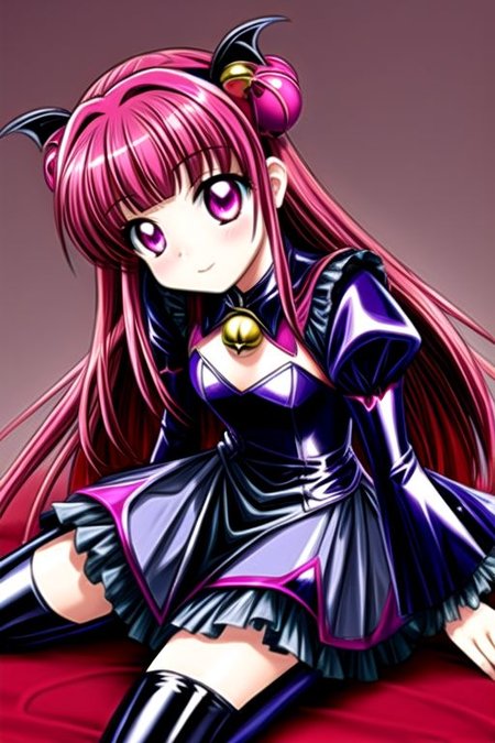 Bad_End_Precure, DarkPrecure, evil corrupted princess wearing dark pastel (ruffled:1) (gleaming latex:1) gown with (long latex vampire cloak:1.1) and (long frilly bell sleeves), soft lighting, ruffles,
(vmpr:1.1),
<lora:more_details:1>,