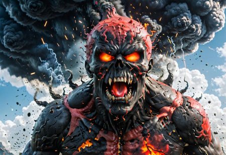 According to the rules, in such cases, it was supposed to become a black impenetrable cloud, fill the entire space with itself, catch up with  red DEVIL SPAWN horror and look at him with an ominous luminous look from nowhere and from everywhere, which Bomchi immediately did.  Feeling of fear, feeling of horror,rich colors, ultra clear image, more realistic, high resolution photos, 8K HD wallpapershigh quality, intricate details,  ultra detailed, ,depth of field, 8k resolution trending on Artstation Unreal Engine 5, Epic,detailed background, <lora:xl_more_art-full_v1:1.2>  <lora:JuggerCineXL2:0.8> , Cinematic,  <lora:EnvyActionShotXL01:0.8> action shot