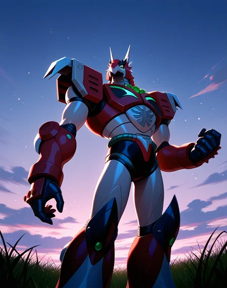 <lora:Magma_Dragoon_(Mega_Man_X)_(Illustrious)_(AD):1> Magma Dragoon, reploid, MMX, 
exterior, sky with clouds, grassy valley,
male focus, intense shadows, dynamic shadows, intricate details, attention to details, gradient coloring, bright vivid colors, robot, bent leg, glossy metal body, dragon, cowboy shot, 
BREAK very awe, masterpiece, best quality, amazing quality, very aesthetic, highres, absurdres, photographic realism, 8K CGI render,
EZRealPONYXL, zPDXL, Smooth Quality, lazynsfw,