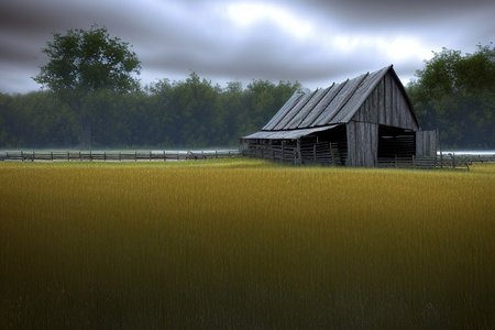 RAW photo, (masterpiece:1.3), subsurface scattering, heavy shadow, (high quality:1.4), (intricate, high detail:1.2), professional photography, HDR, High Dynamic Range, realistic, ultra realistic, photorealistic, high resolution, film photography, ambient lighting, atmospheric effects, <lora:detail_slider_v4:2>, OverallDetail,  farm, fields, barn, fence, fantfa, <lora:FantasyFarm:1>