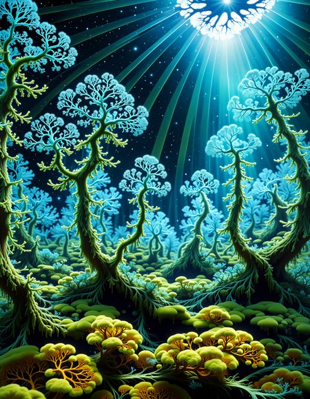 Full Depth Clarity, Dreamlike atmosphere, Usnea barbata, Circuit Breaker, fractal landscapes, demiurge250