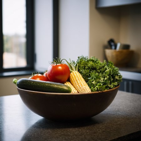 cinematic film still of  <lora:Sharp detailed high quality image style v1:1>
Sharp detailed high quality image of a bowl of vegetables on a counter top, detailed background, 12K, high megapixel, realistic, realism, different, raw image, sharp style, food, indoors, no humans, window, fruit, scenery, basket, still life, tomato, vegetable, cucumber, potato, corn, cabbage
, shallow depth of field, vignette, highly detailed, high budget, bokeh, cinemascope, moody, epic, gorgeous, film grain, grainy