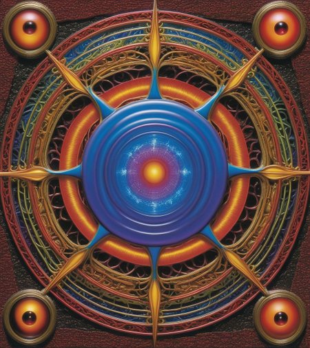 Tool Metal album cover, style by Alex Gray, (write text: "TOOL")