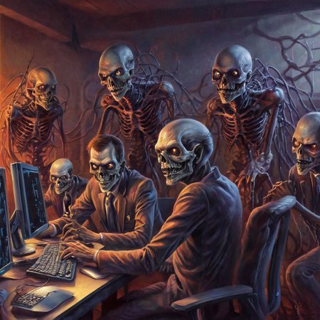 Realistic detailed Painting of creepy programmers   in startup
<lora:EdobHell2_XL_v1.0:1>