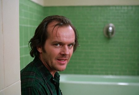 Shin1ng, Jack Torrance, man, closeup, green bathroom, Overlook Hotel, indoors