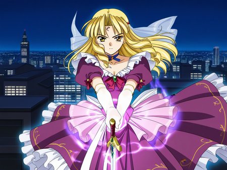 general,highres, ultra-detailed,very aesthetic,best quality ,best hands,  BREAK  2000s \(style\),anime coloring, <lora:Sapphire_Spiral_NAMI_IS:1>,
Sapphire, 1girl, solo, weapon, sword, dress, gloves, brown eyes, elbow gloves, purple dress, puffy sleeves, looking at viewer, attack, magic effect. aura,
night, city,