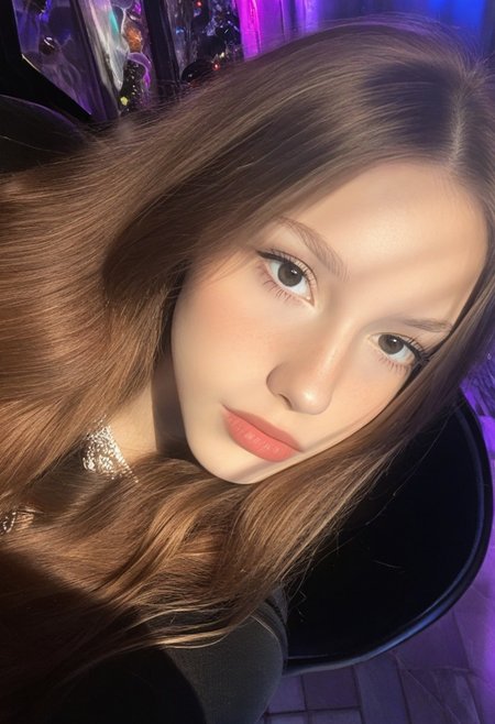 score_9, score_8_up, score_7_up, score_6_up, hyper-realistic, realism, realistic, real life, photorealistic, detailed, highest quality, masterpiece, paralyzed, rsgrl, russian girl, 1girl, igbaddie, (quadriplegia:1.5), (paralysis:1.5), wheelchair girl, sitting, (wheelchair:1.4), powered wheelchair, long hair, looking at viewer, eyeliner, lips, solo, brown hair, black eyes, slim, reflective skin, realistic, closed mouth, nightclub, moscow, dark lighting,