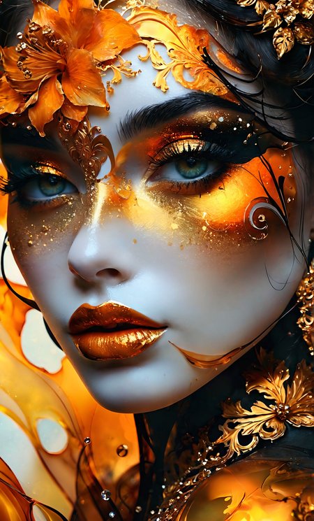 Silhouette Art,breathtaking ( absurdres divine aesthetic  FaeTastic extravaganza alcohol ink sketch). amazing,fine,detailed,masterpiece,lovely,charming,awe-inspiring,radiant,magnificent. (all dark hues and fine vibrant orange glowing smoldering accent and shiny gold color scheme:1.02). glossy.,
. award-winning,professional,highly detailed . extremely high-resolution details,photographic,realism pushed to extreme,fine texture,incredibly lifelike,high contrast,well defined .,<lora:more_details:0.6>,<lora:MJ52:0.7>,<lora:add-detail-xl:0.8>,