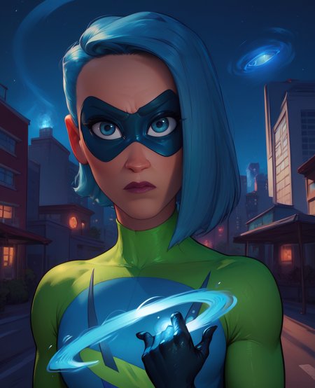 score_9,score_8_up,score_7_up,score_6_up,
Voydxl,blue hair,blue eyes,lips,serious,
domino mask,bodysuit,blue magic portal,looking at viewer,
night,outdoors,city,
<lora:VoydXL-3-TI11:0.9>,