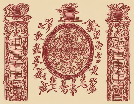 A photorealistic depiction of an ancient Chinese streetscape, complete with traditional architecture, lanterns, and people in period clothing. This image should be printed on yellow paper that has an aged, weathered look to it. Chinese characters should be written all over the paper, perhaps describing the scene or adding poetic verses. The characters should be in traditional calligraphy style. The paper should have visible signs of aging like creases, small tears, and perhaps even some ink smudges to give it an authentic, antique feel. The overall color scheme should be harmonious, and the lighting should enhance the aged quality of the paper
 <lora:cnrune:0.56>,