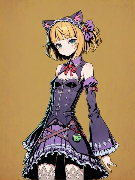1girl,blonde,cat ears,idol clothes,obselte machine,unlight
looking at viewer, simple background, cowboy shot,
<lora:Perfect Hands:1>  <lora:age_slider_v4:-3> <lora:Unlighté£æ ¼:0.8>, score_9, score_8_up, score_7_up, score_6_up, score_5_up, score_4_up,zPDXL