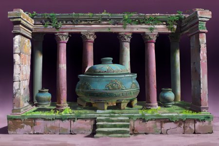 highly insanely detailed, masterpiece, top quality, best quality, highres, 4k, 8k, RAW photo, (very aesthetic, beautiful and aesthetic),  
Ancient Roman Interior Design,RomInt,ancient_roman_kitchen,terra_cotta_stove,spice_jars,peristyle_garden,lush_garden,Peristyle,intimate_space, 
<lora:RomanInterior-10:0.3>, 
(1girl:1.3), 
1other, 
, 
short hair with long locks,swept bangs,parted bangs,feathered haircutfeathered haircut, 
, 
(pure magenta background,transparent background:1.2), 
,âââ