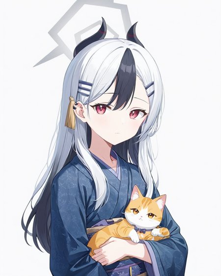 kayoko \(blue archive\),1girl, ear_piercing, horns, earclip, hairclip, halo, holding_cat, white_background, looking_at_viewer, simple_background, solo, upper_body, long_sleeves, yukata, white_pupils
<lora:kayoko_(blue_archive)_image1860_2023-11-28-000012:1>halo. gorgeous,key visual, vibrant, studio anime,award-winning, professional, highly detailed,high budget, cinemascope
