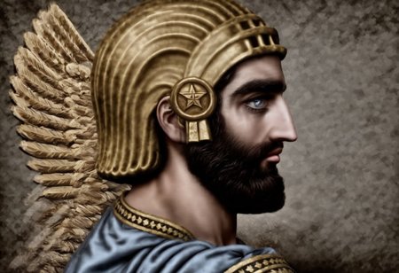 1boy, eye catching image of Cyrus the great, realistic, 8par
