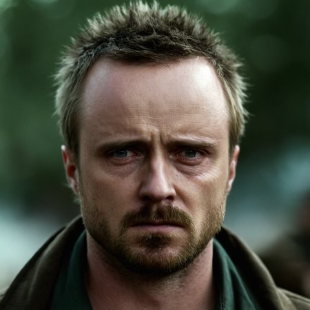 cinematic film still of  <lora:shell shock style:1>
A cinematic Kodak Fujifilm picture of a sad Jesse Pinkman wrinkly face, beard, tired, fatigue, unhappy, glum, melancholy, miserable, sorrowful, dejected, disconsolate, downhearted, downcast, realism, realistic, dispirited, desolate, oppressed, panic, fear, Combat stress reaction, shell shock style, solo, gloves, male focus, blurry, dark,   <lora:breaking bad style:0.8>, shallow depth of field, vignette, highly detailed, high budget, bokeh, cinemascope, moody, epic, gorgeous, film grain, grainy