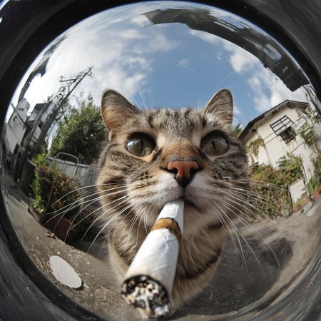 cat in fisheye [SDXL] 323
