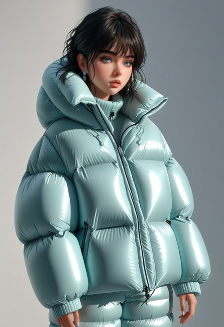 ((((down padded coat)))), ((((puffer pants)))), ((((full body, standing)))), ((((very warm)))), ((((hot)))), indoors, ((((sweating profusely)))), ((((sweat)))), ((((sweatdrop)))) masterpiece, best quality, (((masterpiece, illustration))), (super_detailed, 8k wallpaper, hyper_detailed, ultra_detailed, beautiful_and_delicate, intricate details), (girl, solo,small_girl, small_face), (medium_black_hair, bangs pinned back , single_side_earring) , (disheveled_hair, beautiful_detailed_hands ) , (beautiful_detailed_aqua_eyes), (deepen contour, depth of field, chromatic_aberration, dynamic_light, dynamic_shadow, perfect lumination), padded cuffs, padded collar, Thick padded cuffs, Thick padded collar, <lora:Collar-SDXL:0.6>, <lora:Cuffs-SDXL:0.6>, <lora:Puffer_Jacket_and_Down_Jacket_-_Extra_Puffy_Jackets:0.4>, <lora:snowpants_v1:0.4>, <lora:detailed_notrigger:1>