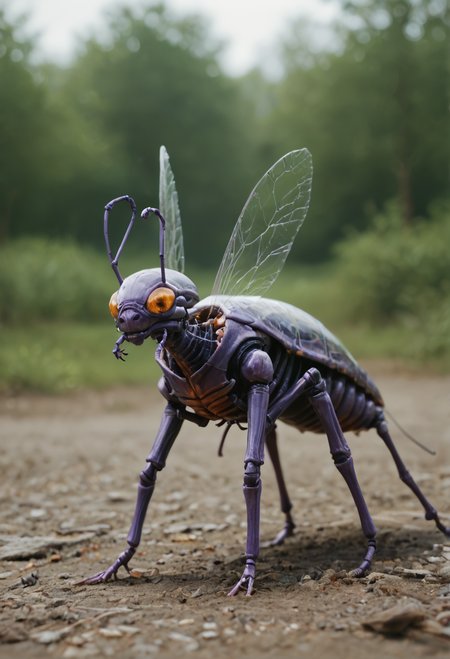 score_9, score_8_up, score_7_up zPDXL3  (fantastical hybrid creature) with translucent gradient purple skin, exoskeleton plates, vine-like appendages, compound eyes, tentacles, luminescent eyes, insectoid antennae, set in a desolate wasteland, with barren, cracked earth stretching to the horizon, sparse, twisted vegetation struggling to survive in the harsh environment   ,zPDXLrl,  dynamic pose,  <lora:detailed_notrigger:1>