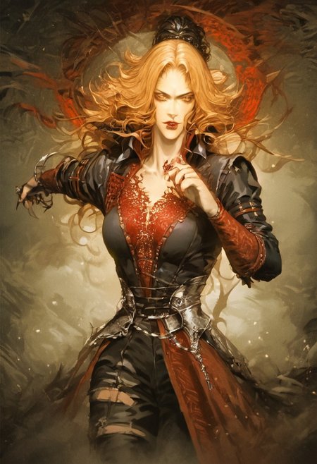score_9, score_8_up, score_7_up, source_ Sybille danning, masterpeace, Score_9, score_8_up, score_7_up, source_anime, source_castelvania, (Sybille_danning:1.7), (octobre inspired of castelvania:1.5),solo Beautiful sexy woman from the 80's movie high quality hyper detailed masterpiece best quality, Perfect anatomy, good anatomy, beautiful female face, (Sybille danning is a sexy vampire hunter in a fantasy gothique town:1.6), (sexy vampire hunter uniforme:1.7), leather pant, gear, action pose, full body, full clothed, sexy action pose, (1girl:1.5), medium breasts, sexy vampire hunter woman and curvy body, nigth, in the style of amano yoshitaka,