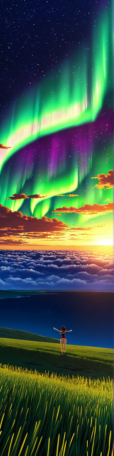 score_9, source_anime, score_8_up, score_7_up, 1girl:skindentation:.5, 1girl:solo:.5, huge breasts, pov, aurora:starry sky:.5, horizon:sunset:.3, dynamic pose, perspective, depth of field, scenery,