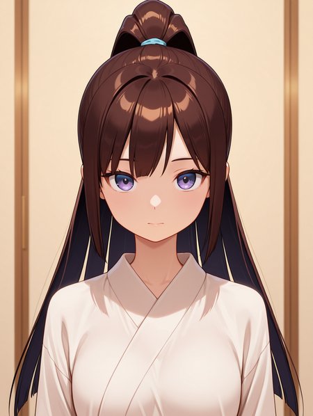 <lora:WidePonytailV3-IXL:1> 1girl,wide high ponytail, long hair,straight hair, straight-on,