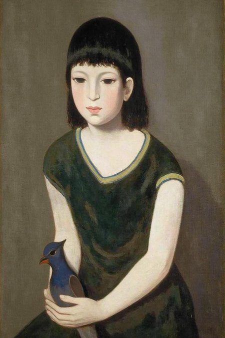 malau1 painting
A young girl and a small bird. The girl has straight, dark hair. She has a serene expression and is dressed in a dark green, loose-fitting top with a subtle, almost imperceptible blue trim at the neckline and short sleeves. <lora:malau1_cap_d6a3e12:1.0><lora:825071713290114528:0>