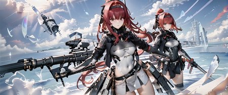 score_9,score_8_up,score_7_up, 
big breasts, cleavage, collarbone, looking at viewer, open leg, multiple girls,
<lora:Vera-Garnet:1>Garnet, red eyes, red hair, long hair, Molde under eye, Garnet clothes, headgear, headband, mech waist wings,
<lora:Eyes_High_Definition:1> EyesHD,