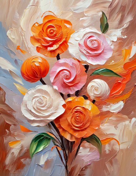 novuschroma25 style candy  as an impasto painting <lora:novuschroma25 style_light:1>