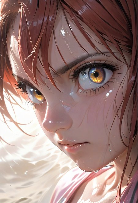 1girl, solo, facing viewer, detail1eye, desaturated, noise, blur, low contrast, wet, shiny skin, shiny, mesugaki, , , detail1eye, desaturated, noise, blur, low contrast, wet, shiny skin, shiny, (mesugaki:1.3), Videl, zPDXL3,SimplePositiveXLv2, masterpiece, detailed face, action shot, perfect eyes, detailed eyes, realistic eyes, solo, high resolution, ultra-detailed, 4K, perfection, chest exposed, highest quality, dynamic pose, perfect anatomy, lean, masterpiece, best quality, high res, illustration, extremely detailed, 8k, wallpaper