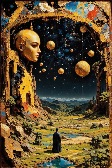 space, beautiful  Paraguayan surreal landscape, woman, planets, vivid colors, colorful, multilayer paint splash style, <lora:Hand v2:1> <lora:Anti-Blur:1> <lora:Insane Detail Slider:0.5>   <lora:Flux.1_Turbo_Detailer:0.6>   <lora:flux-photo-transparent_Alpha_1.0:0.8> <lora:flux.1_lora_flyway_Epic-detail_v2:1>   <lora:Painterly01b_CE_FLUX_AIT:0.8> pntrlyCE_style <lora:PsykeV1:1>  <lora:VividlySurreal:1>