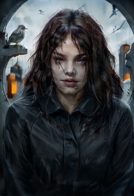 score_9, score_8_up, score_7_up, realistic, dark theme, low light, ((RoomLR)). 
1girl, Tomie Kawakami, Gorgeous sexy female. Beautiful feminine face, Long hair, Sexy makeup.
Bird.