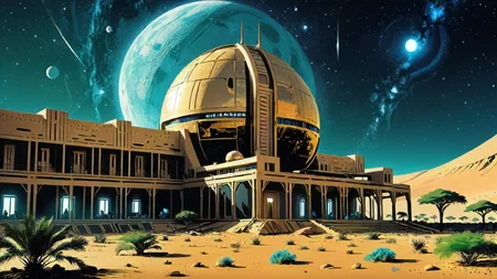 building, <lora:TechPunkAIv2Pruned:0.6> LunarPunkAI, architecture of a Sudanese Leo constellation, roots and Catalpa background, simple, North African scenes, minimalistic, ultrasharp, fine polished, great composition, dynamic, ambient atmosphere, cinematic atmosphere, intricate artistic color, epic, glossy