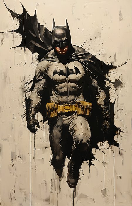masterpiece,best quality,<lora:tbh223-sdxl:0.9>,illustration,style of Greg Capullo,batman,  animals