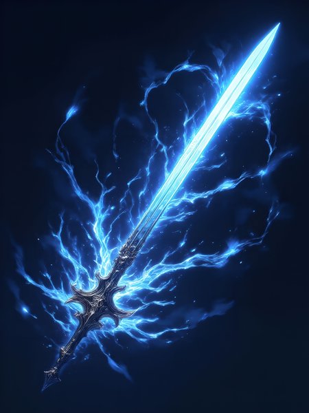 A long, ethereal spear glowing with a radiant blue tip, exuding a mystical white and blue aura. The spear’s shaft is sleek and shimmering, appearing almost weightless yet powerful, with intricate, glowing runic engravings along its length. The tip is sharp and crystalline, radiating a soft but intense blue light that pulses gently, as if alive with energy. The surrounding aura is a blend of swirling white and blue hues, creating an almost otherworldly atmosphere around the spear. The scene is set against a dark, shadowy background, enhancing the spear's luminescent glow and emphasizing its celestial, otherworldly presence. Particles of light and soft energy trails surround the weapon, adding to its ethereal and divine aesthetic. aidmaimageupgrader, aidmaMJ6.1m, detailmaximizer, mythp0rt, ne0nfant4sy, drkfnts <lora:aidmaImageUpgrader-FLUX-V0.2:0.9> <lora:aidmaMJ6.1_aidmaMJ6.1-FLUX-v0.4:0.9> <lora:aesthetic2-cdo-0.5:0.78> <lora:v1v1dr34m:0.72> <lora:aidmaGLOW-FLUX-V0.1:0.7> <lora:mythp0rt_FluxMythP0rtr4itStyle:0.76> <lora:ne0nfant4sy_NeonFantasyPrimeFLUX-000049:0.78>