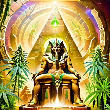 Apophis the Undying smoking jointz in front of the Stargate. marijuana plant