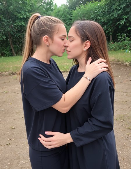 score_9,score_8_up,<lora:Lesbian_Love:1>,2girls,jewelry,outdoors,<lora:Perfect Hands:0.8>,Perfect Hands,<lora:SDXL_BetterFaces-LoRA_v1:0.8>,4ng3l face,